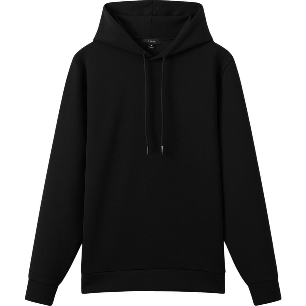 REISS FABIEN Interlock Jersey Drawstring Hoodie